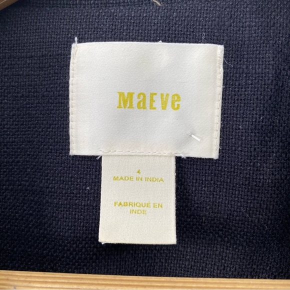 Anthropologie Maeve Embroidered Ellen Blazer Jacket Beaded Floral Print 4 - Picture 8 of 9